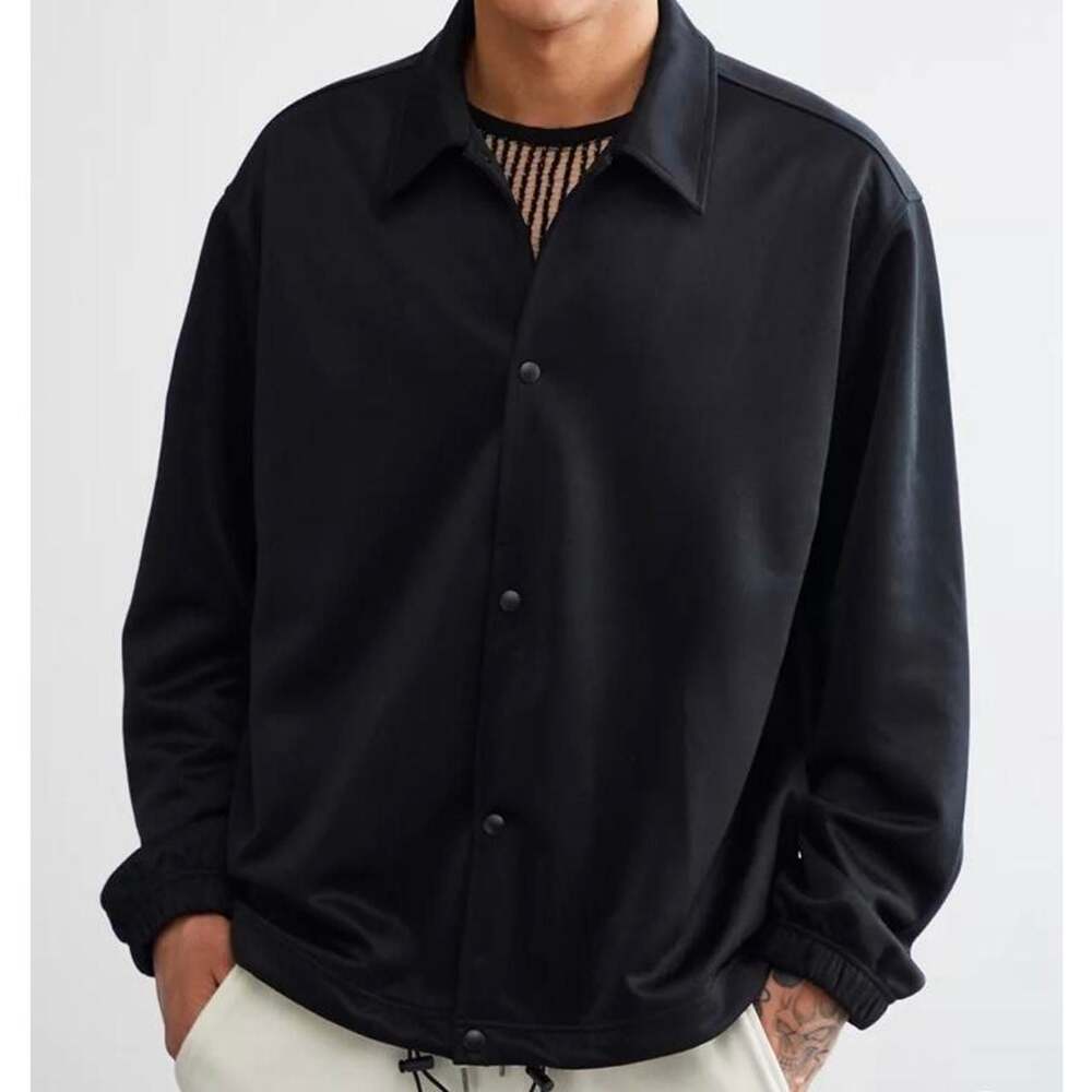 Standard Cloth Modern Knit Coach Jacket Black